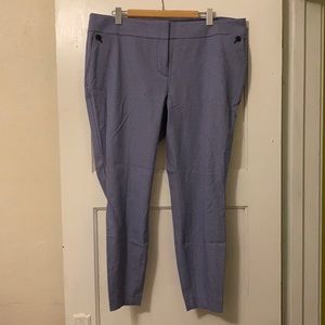 NWT Loft Plus Blue Houndstooth Ankle Pants